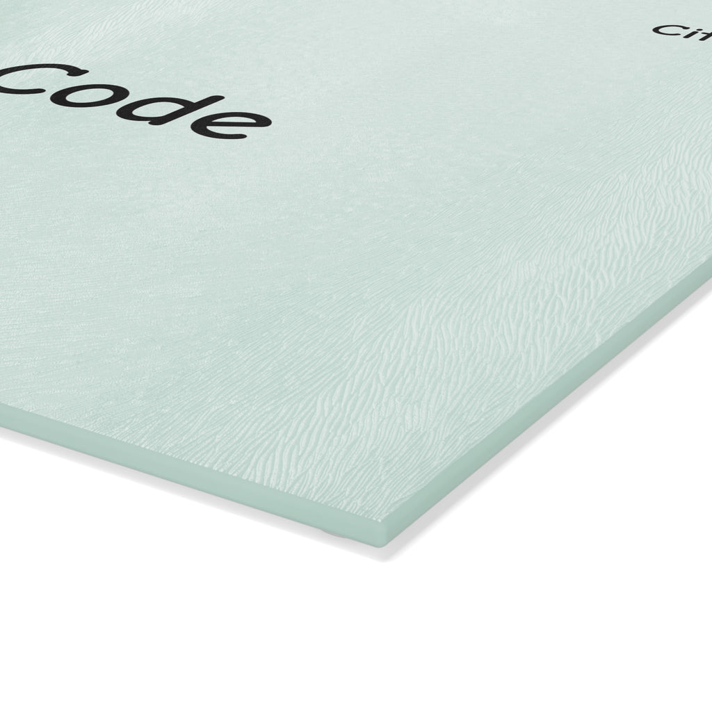 Personalized Area Code Glass Cutting Board